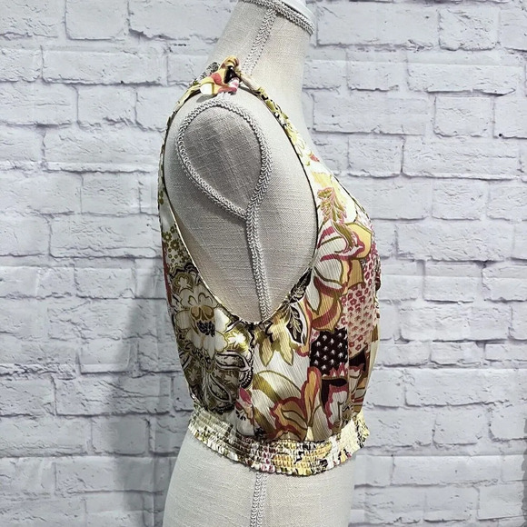 Free People Weekend In Montauk Floral Print Cropped Tank Top Size Small - Picture 5 of 14